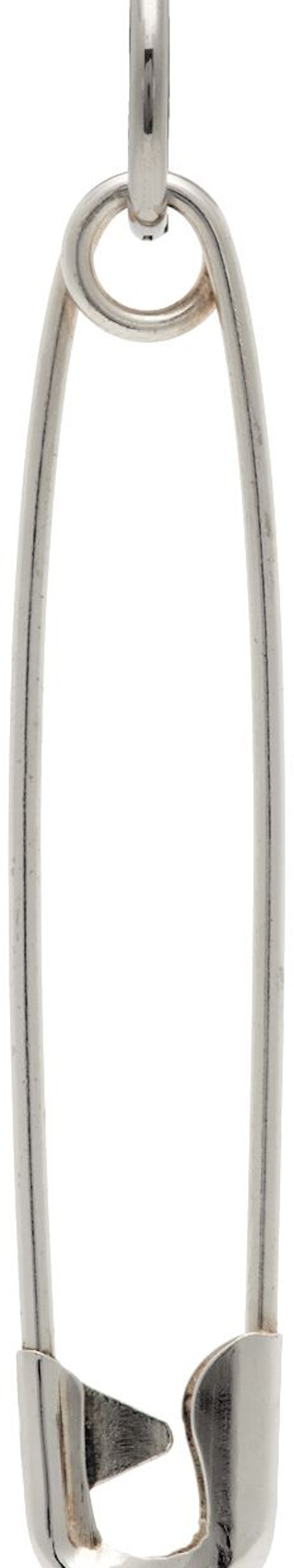 Silver Pin Single Earring: image 1