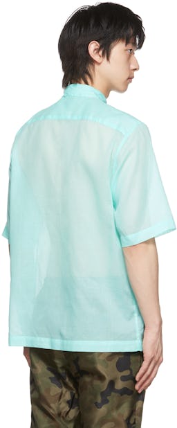Green Cotton Sheer Shirt: additional image