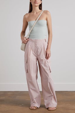 Pleated Cargo Pant in Powder Pink: additional image