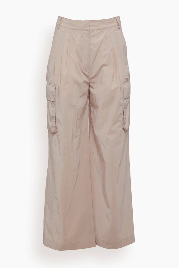 Pleated Cargo Pant in Powder Pink: image 1