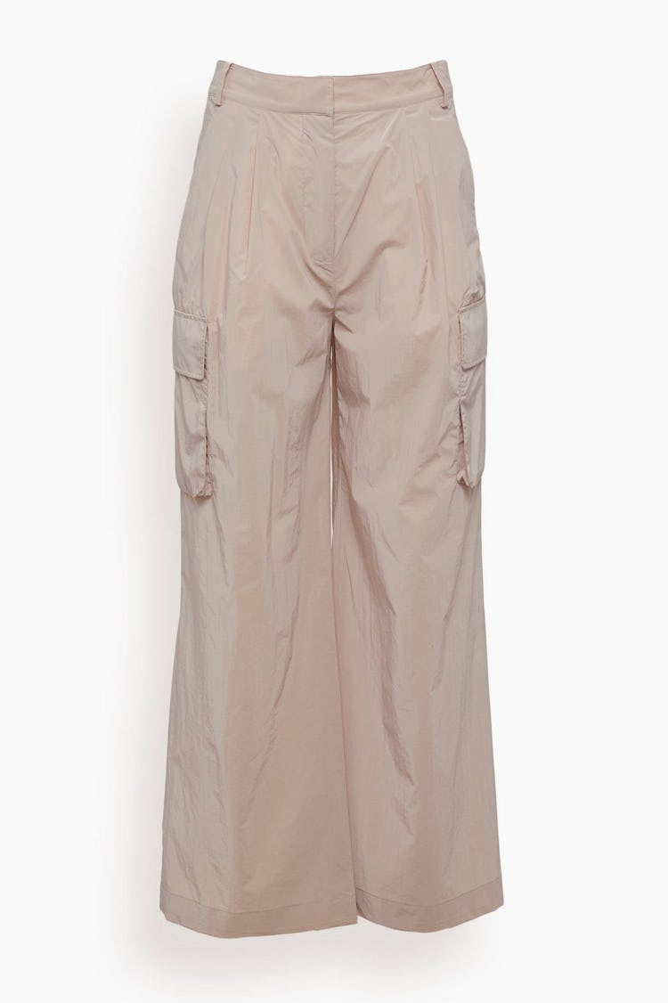 Pleated Cargo Pant in Powder Pink: image 1