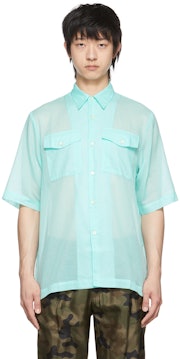 Green Cotton Sheer Shirt: image 1