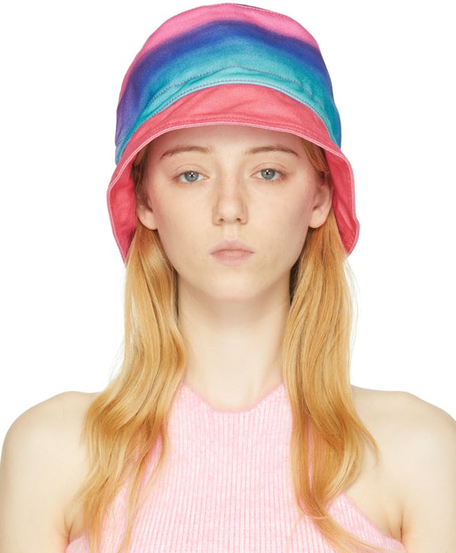 Multicolor Denim Bucket Hat: image 1