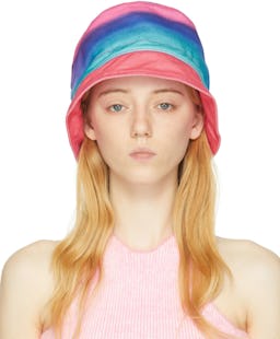 Multicolor Denim Bucket Hat: image 1