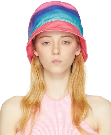 Multicolor Denim Bucket Hat: image 1