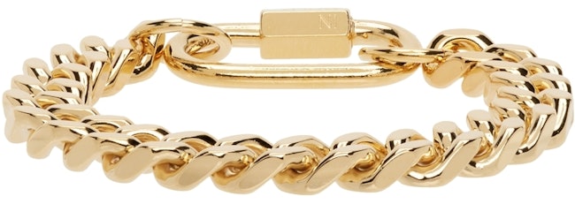 Gold Curb Chain Bracelet: additional image