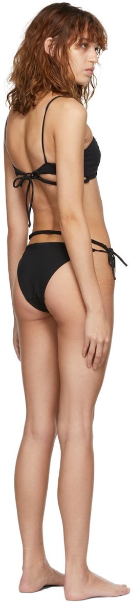 SSENSE Exclusive Black Ruched Underbust Bikini: additional image
