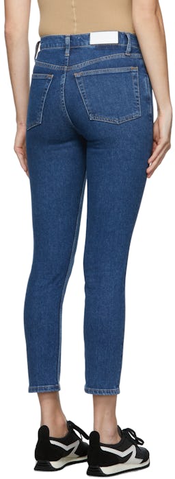 Blue High Rise Loose Jeans: additional image