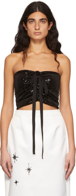 Black Sequin Top: image 1