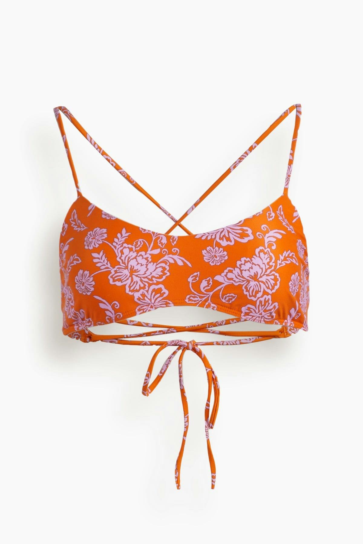Indi Bikini Top in Tropicana Orange: image 1