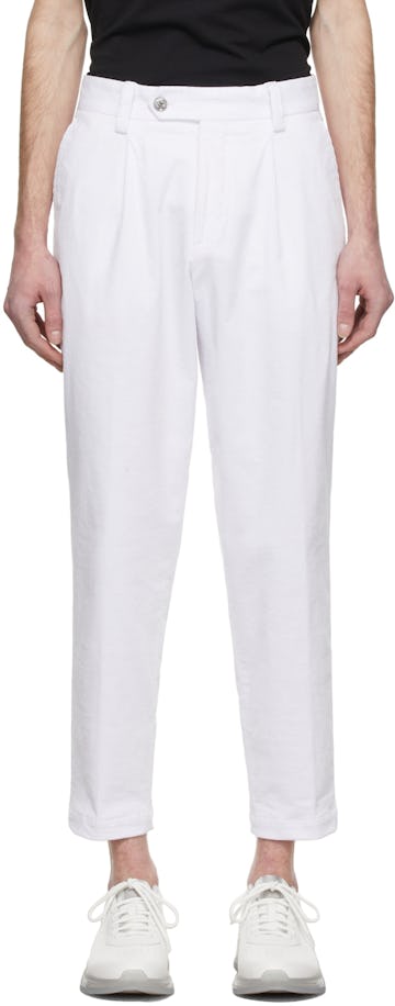 White Perin Trousers: image 1