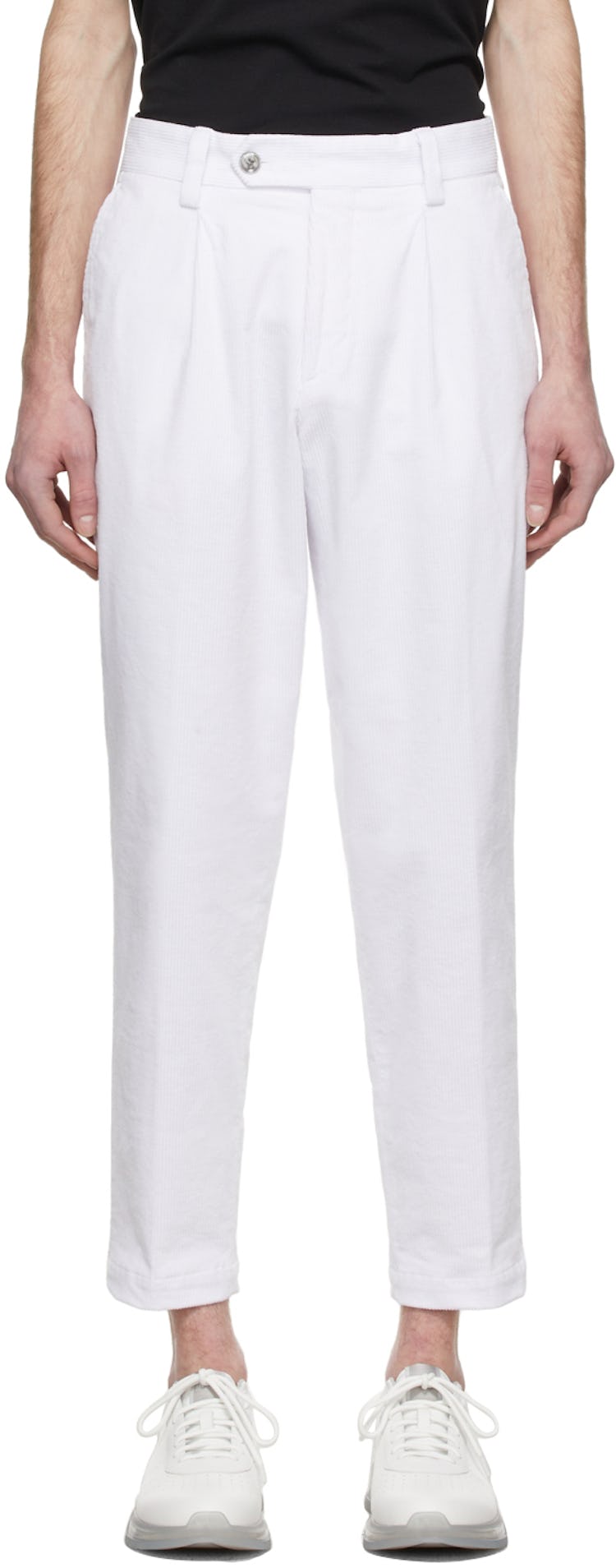 White Perin Trousers: image 1