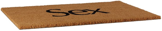 SSENSE Exclusive Brown 'Sex' Door Mat: additional image