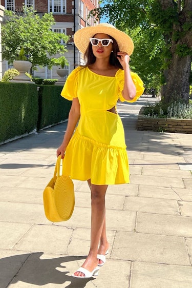 Yellow Poplin Dress: image 1