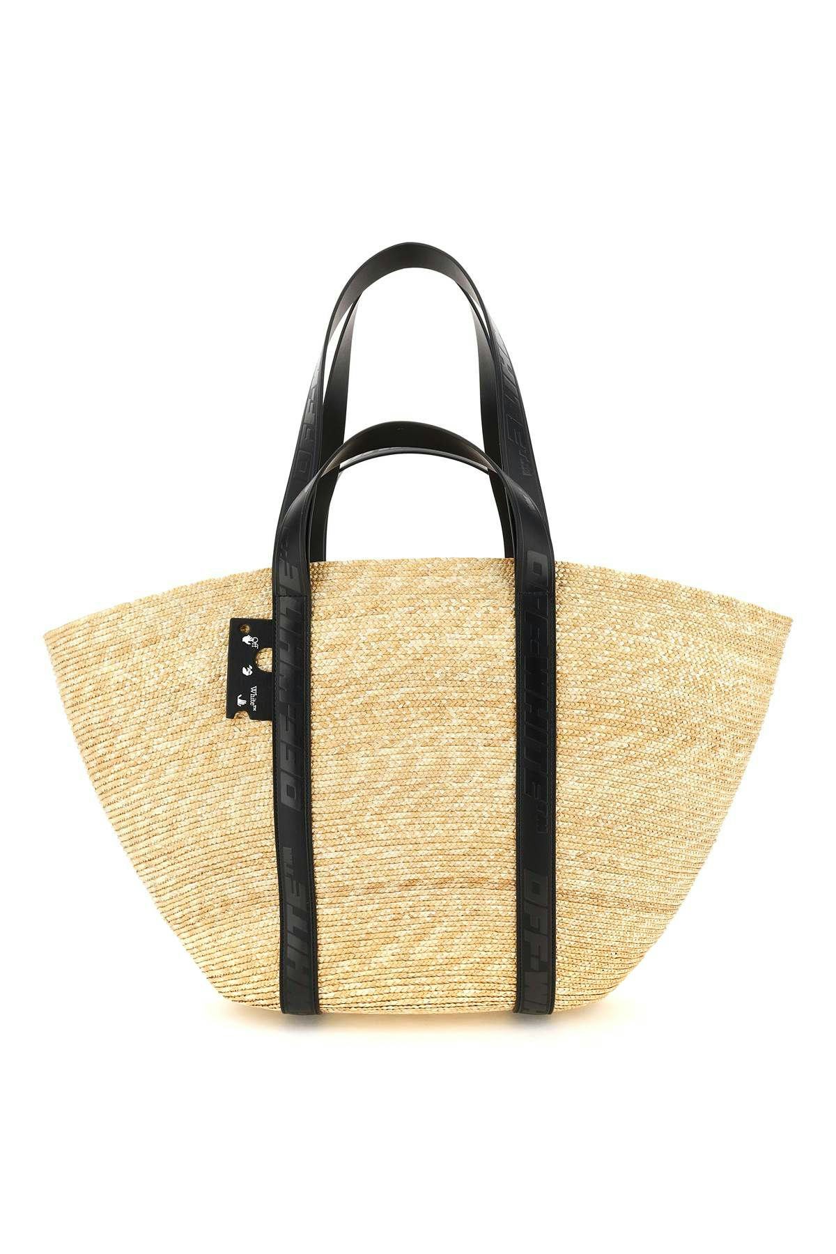 Off-white Commercial Tote 45 Straw Bag: image 1