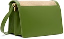 Green & Beige Medium Woven Raffia Trunk Bag: additional image