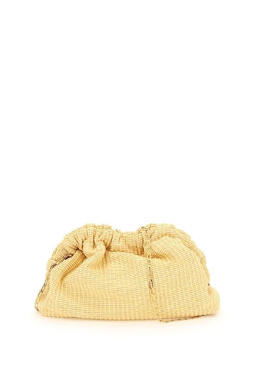 Mansur Gavriel Raffia Clutch Cloud: image 1