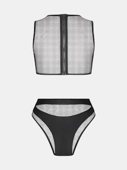 Hamilton Island Bikini In Liquid Black Reversible: additional image