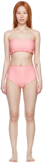 Pink Nylon Bikini Set: image 1