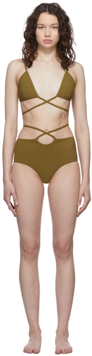 Khaki Looped Tie Bikini: image 1