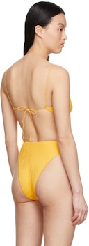 Yellow Eco Basic Bikini Top: additional image