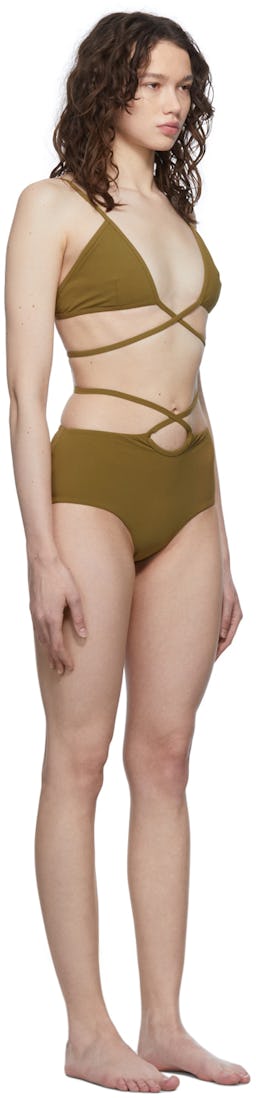 Khaki Looped Tie Bikini: additional image