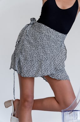 Marea Skirt in White Floral: additional image