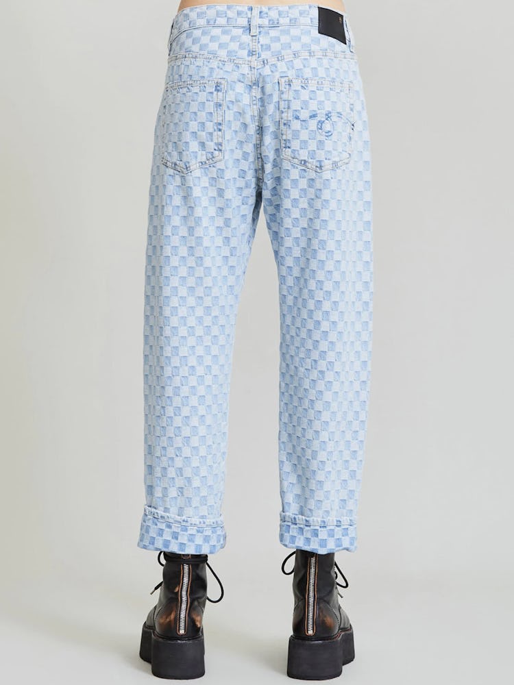 Checkerboard Low Rise Boyfriend Jeans: additional image