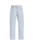 Checkerboard Low Rise Boyfriend Jeans: image 1