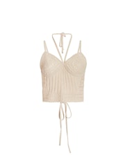 Ralia Bustier Crochet Halter Top: image 1