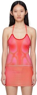 SSENSE Exclusive Red O-Ring Halter Top: image 1
