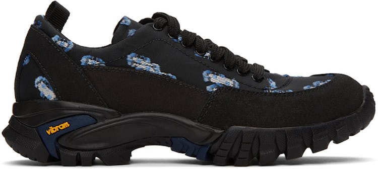 Black Floral Sneakers: image 1