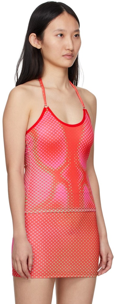 SSENSE Exclusive Red O-Ring Halter Top: additional image