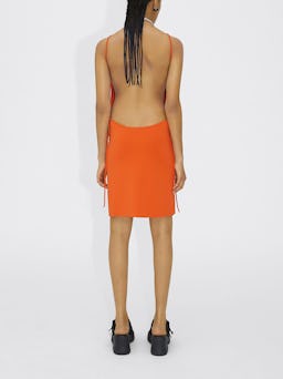 Halter Neck Open Back Mini Dress: additional image