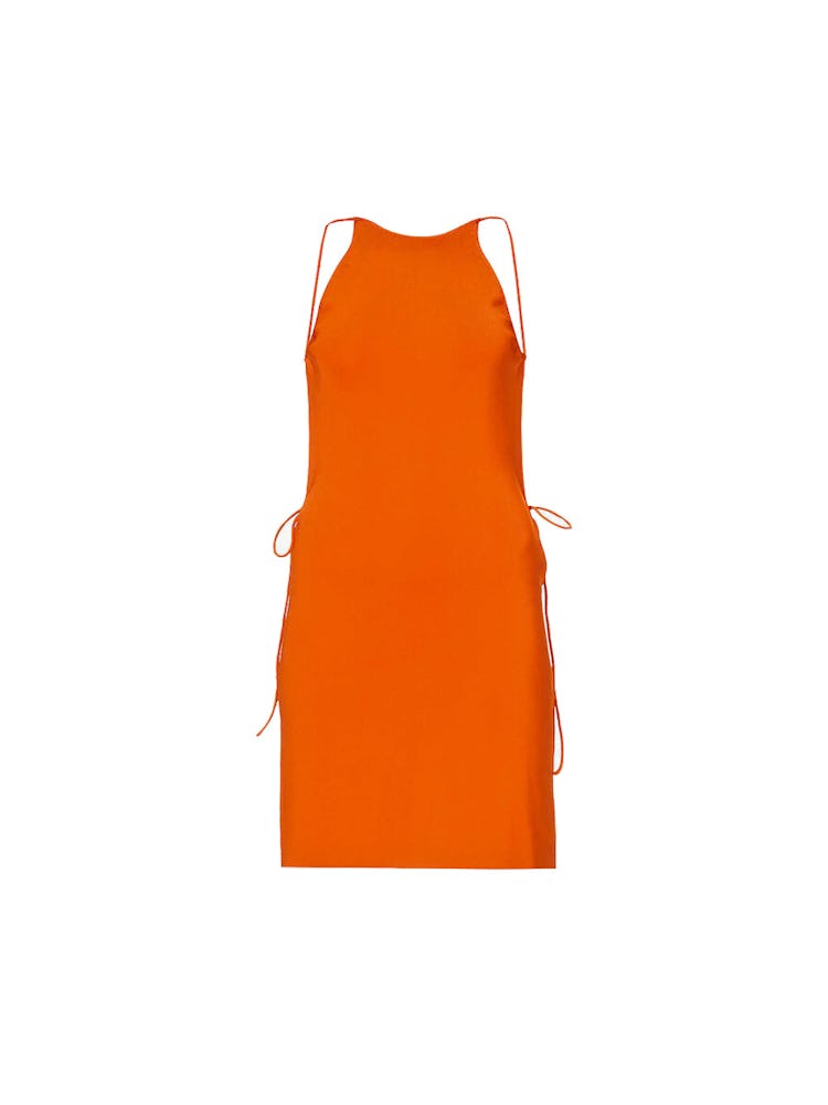 Halter Neck Open Back Mini Dress: image 1