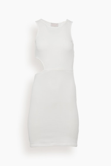 Sleeveless Dress in White: image 1
