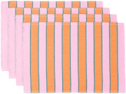 Pink & Orange Stripe Placemat Set: image 1