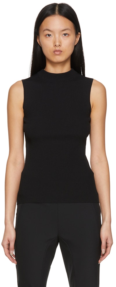 Black High Neck Tank Top: image 1