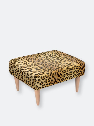 Leopard Print Footstool: additional image