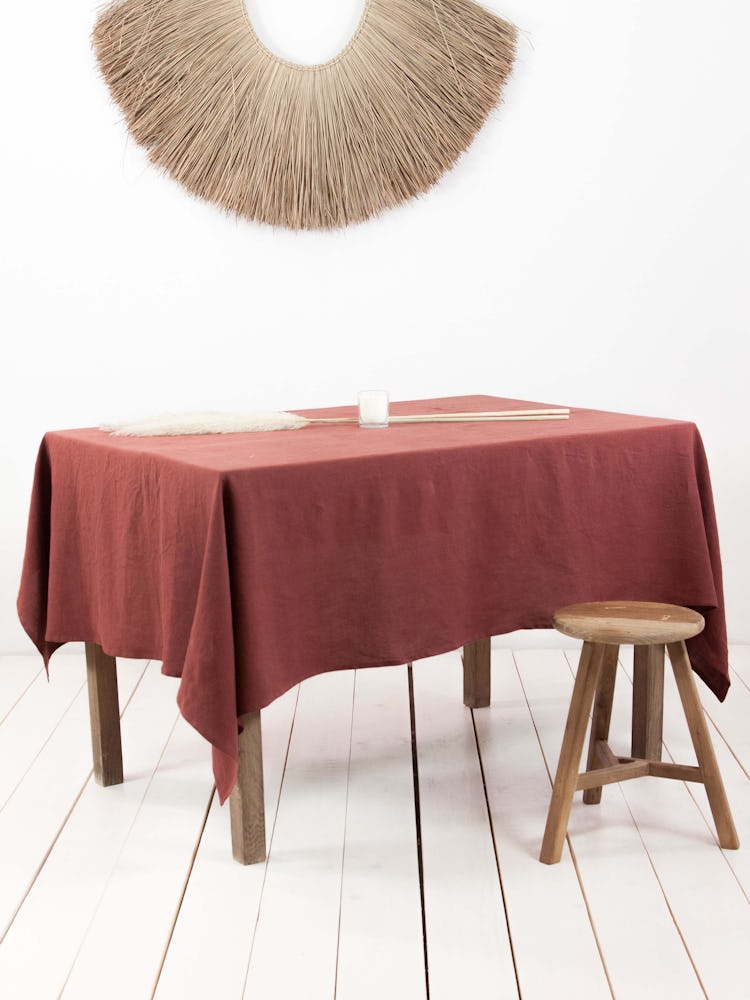 Linen tablecloth in Terracotta: image 1