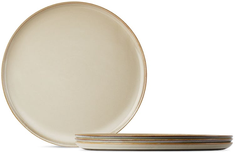 Four-Pack Grey Anita Le Grelle Edition Terres De Rêves Large Plates: image 1