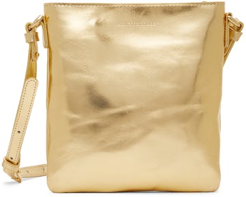 Gold Leather Shoulder Bag: image 1