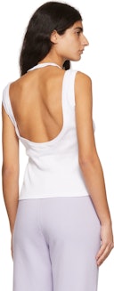 White Cotton Tank Top: additional image