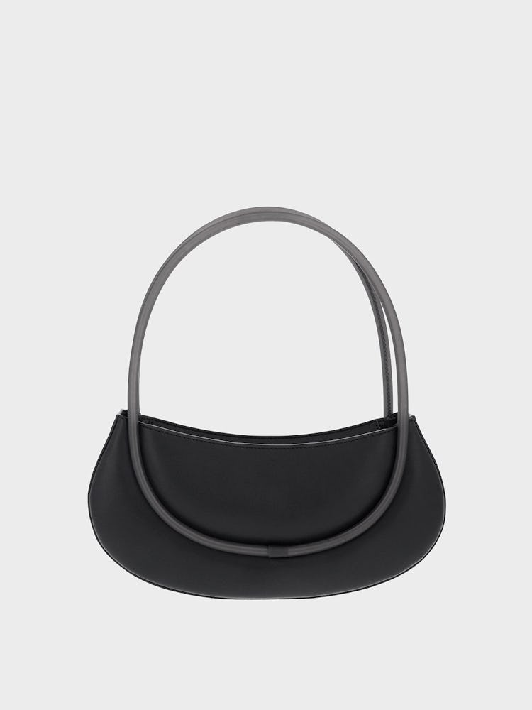 Graphic Top Handle Shoulder Bag - Black: image 1