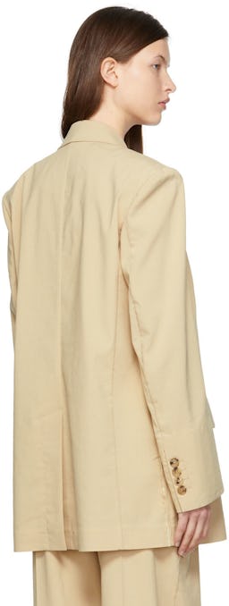 Beige Polyester Blazer: additional image