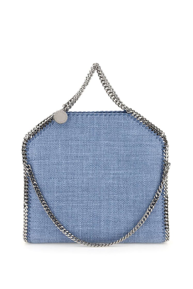 Stella Mccartney Woven Raffia 3chain Falabella Tote Bag: image 1