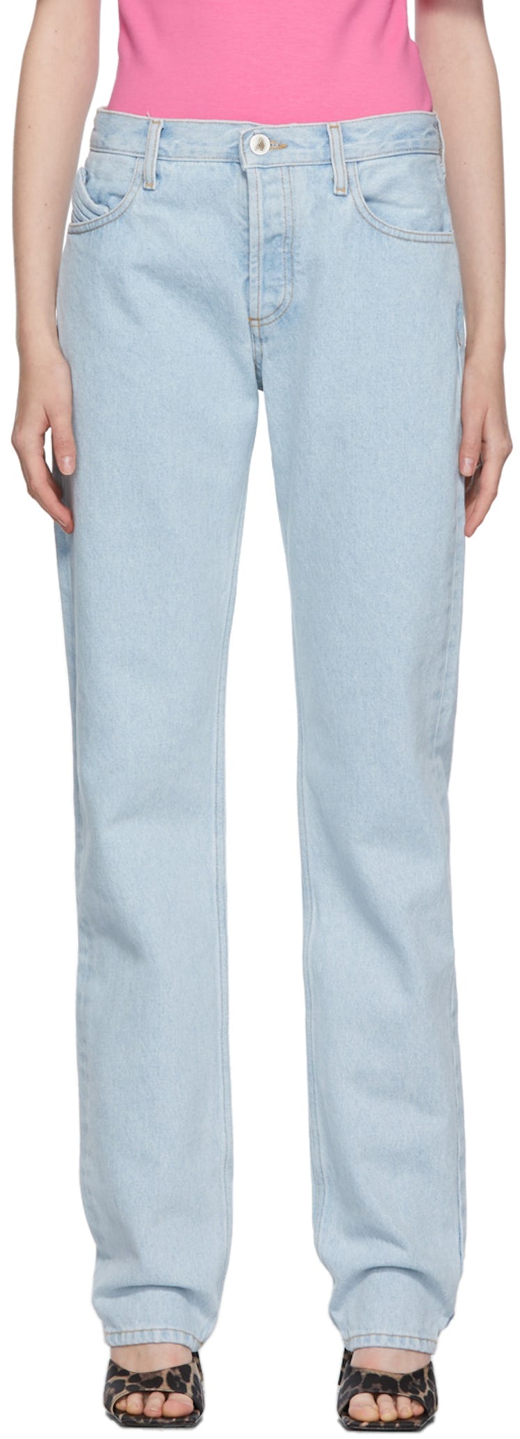 Blue Boyfriend Jeans: image 1