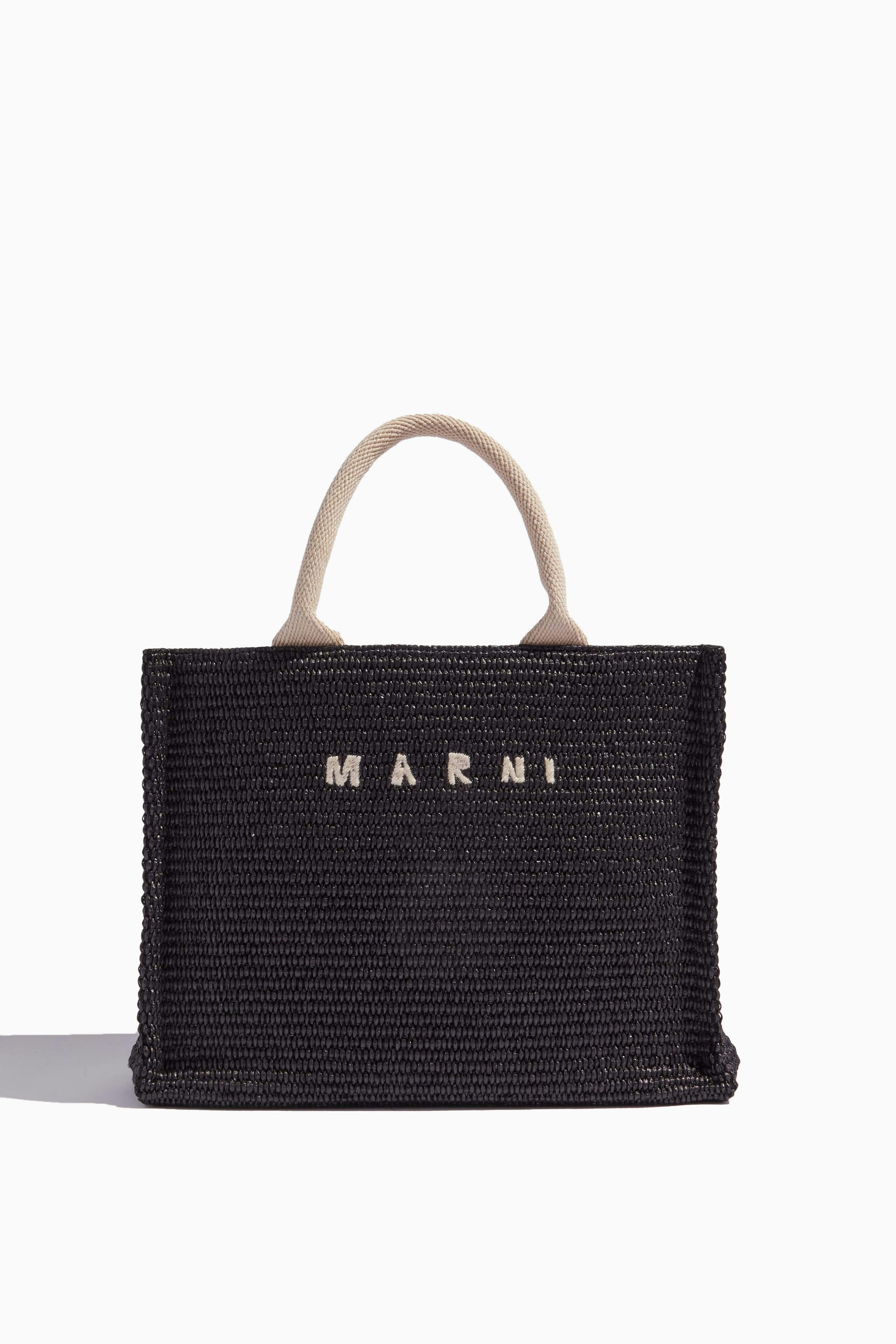 Small Basket Bag in Black/Natural: image 1