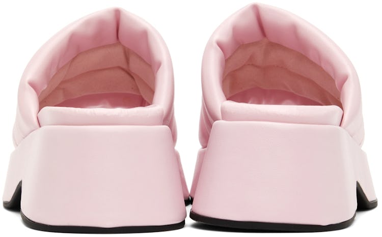 Pink Padded Retro Pool Platform Sandals: additional image