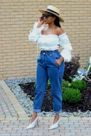 White Ruffle Crop Top: additional image